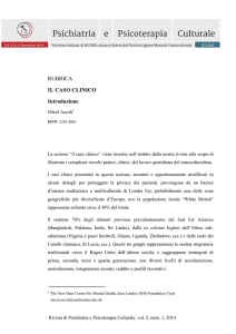 Introduzione alla rubrica - Psichiatria e Psicoterapia Culturale