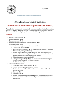 Sindrome dell`occhio secco (Valutazione Iniziale)