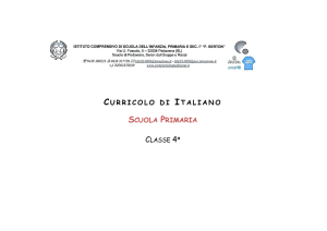 CURRICOLO DI ITALIANO SCUOLA PRIMARIA