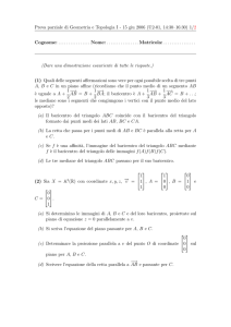Prova parziale di Geometria e Topologia I - 15 giu 2006 (U2