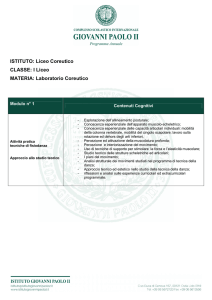 ISTITUTO: Liceo Coreutico CLASSE: I Liceo MATERIA: Laboratorio