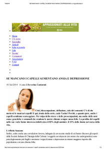 Vogliadisalute - Se mancano i capelli aumentano ansia e depressione