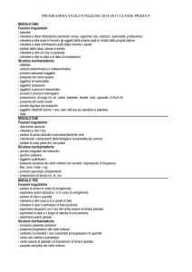 1^P programma svolto inglese