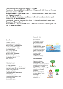 Quinta Edizione del concorso di poesia “U PREGIN” Premiazione