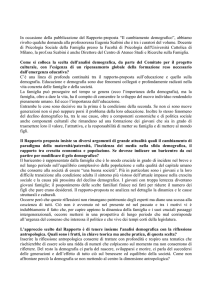 Come si colloca la scelta dell`analisi demografica, da parte del