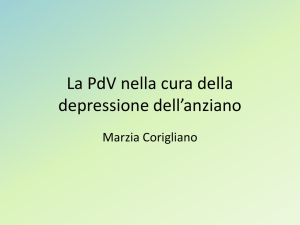 La PdV nella cura della depressione dell`anziano