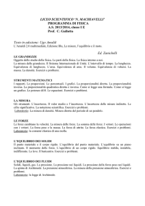 le grandezze - Liceo Machiavelli