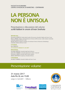 LA PERSONA NON È UN`ISOLA