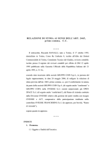 perizia oviesse - Borsa Italiana