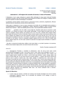Laboratorio 1: All`origine del concetto di tecnica: il mito di Prometeo.
