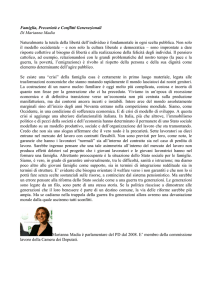 Famiglia, Precarietà e Conflitti Generazionali Di Marianna