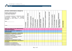 MATRICE COMPETENZE DI PROGETTO