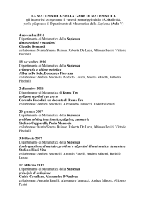 LA MATEMATICA NELLA GARE DI MATEMATICA gli incontri si