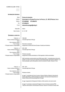 Prof.ssa Alessandra PIOGGIA - Dipartimento di Scienze Politiche