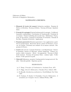 Politecnico di Milano Dottorato di Ingegneria Matematica