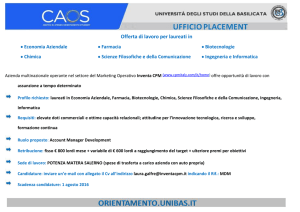 Offerta di lavoro per laureati in