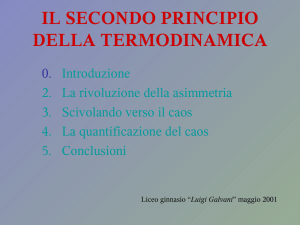 IL SECONDO PRINCIPIO DELLA TERMODINAMICA