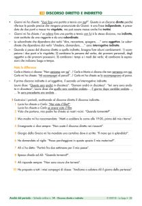 Discorso diretto e indiretto - istituto comprensivo di calcinaia