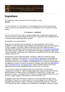 Impiattare - Accademia della Crusca