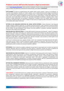 Problemi comuni dell`orecchio durante e dopo le