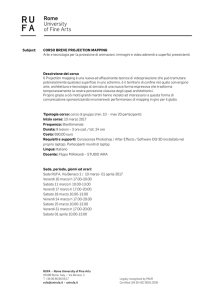 CORSO BREVE PROJECTION MAPPING Arte e tecnologia