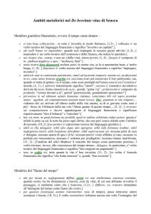 Ambiti metaforici in Seneca (De brevitate vitae)