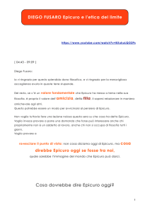 DIEGO FUSARO Epicuro e l`etica del limite