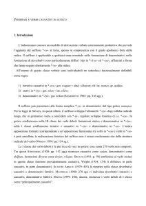 1. Introduzione L`indoeuropeo conosce un modello di derivazione