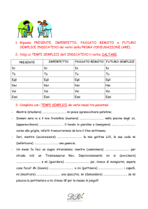 VERBI TEMPI SEMPLICI in ARE