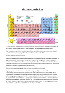 La tavola periodica - Progetto e