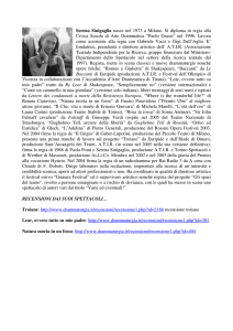 la regia di Serena Sinigaglia - Digilander