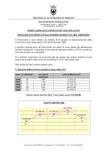 indagine statistica sugli infortuni dei vv.f. del trentino