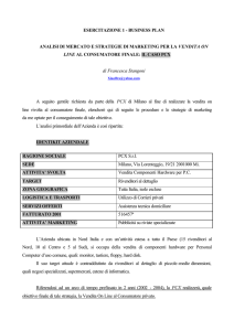 ESERCITAZIONE 1 - BUSINESS PLAN ANALISI DI MERCATO E