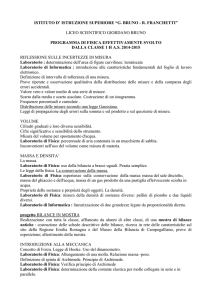 liceo scientifico giordano bruno programma di fisica effettiva