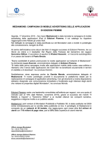 mediamond: campagna di mobile advertising delle