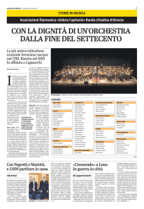 con la dignità di un`orchestra dalla fine del settecento