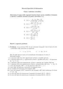 Esercizi Sportello di Matematica Classi 3 indirizzo scientifico