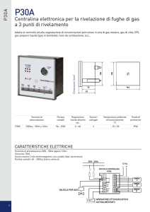 Centralina elettronica per la rivelazione di fughe di gas a 3 punti di