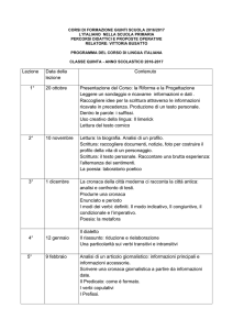 Lezione Data della lezione Contenuto 1° 20 ottobre