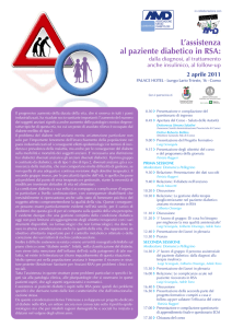 L`assistenza al paziente diabetico in RSA