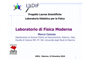 Il Laboratorio di Fisica Moderna