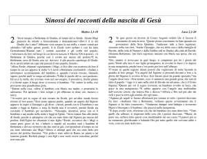 Sinossi dei racconti della nascita di Gesù