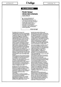 Perché i farmaci devono stare in farmacia
