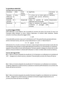 Le grandezze elettriche e la legge di Ohm