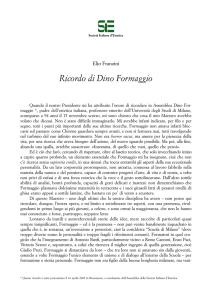 Ricordo di Dino Formaggio - Società Italiana d`Estetica