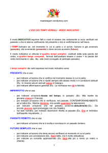 il modo indicativo