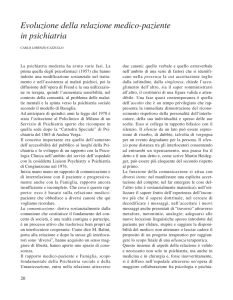 Evoluzione della relazione medico