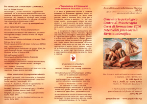 Consultorio psicol0gico Centro di Psicoterapia Corsi di formazione