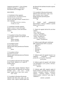 soluzioni - Glottologia e Linguistica