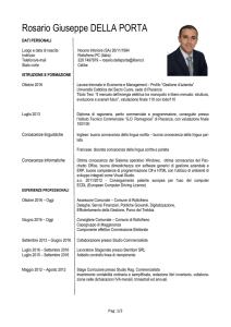 Curriculum vitae - Comune di Rottofreno